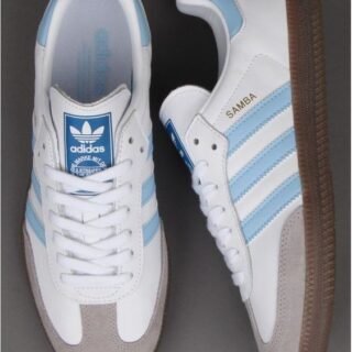 Adidas Samba Branco/Azul Bebé