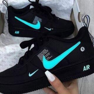Nike Air Force 1 Low Preto/Azul TM